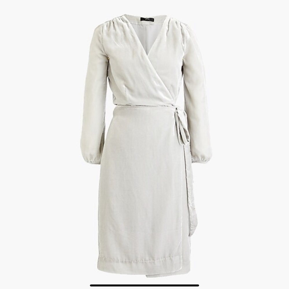 J.CREW Wrap Dress In Drapey Velvet